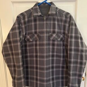 Patagonia Men’s Reversible Flannel Jacket Grey Plaid Size Large